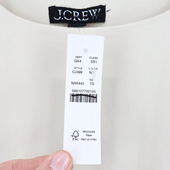 J.Crew Drop Waist Mixy Dress Natural Size XS Tall NWT - Picture 5 of 10